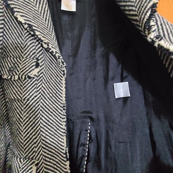 CHANEL 34 Runway Herringbone Wool Blazer ASO KATE MOSS - Picture 9 of 16